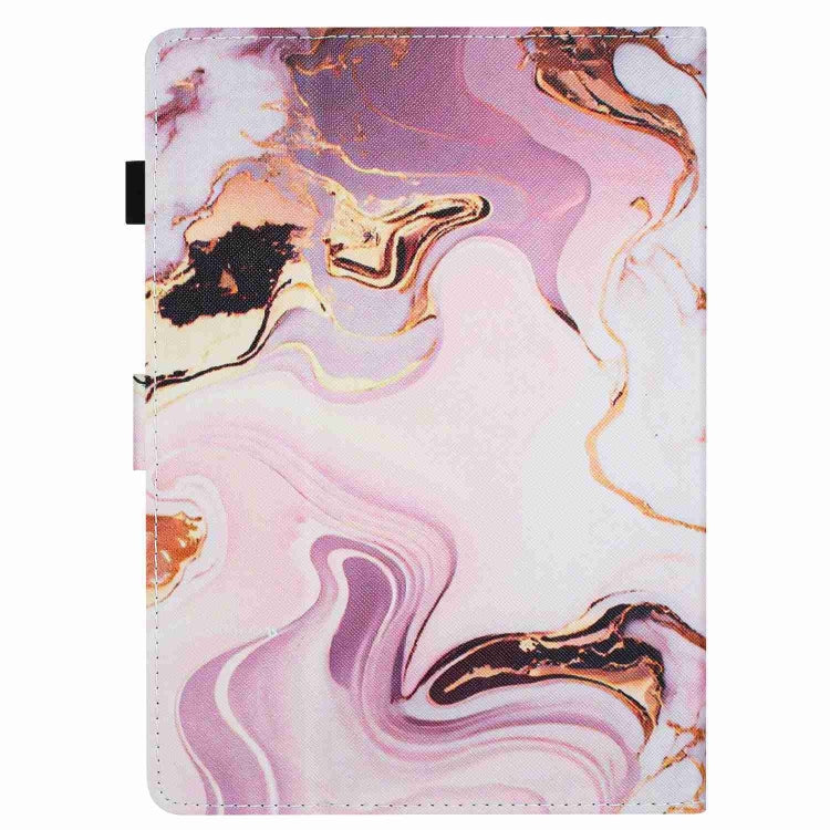 For 8 inch Universal Marble Pattern Stitching Leather Tablet Case(Gold Pink) - 8 inch by buy2fix | Online Shopping UK | buy2fix