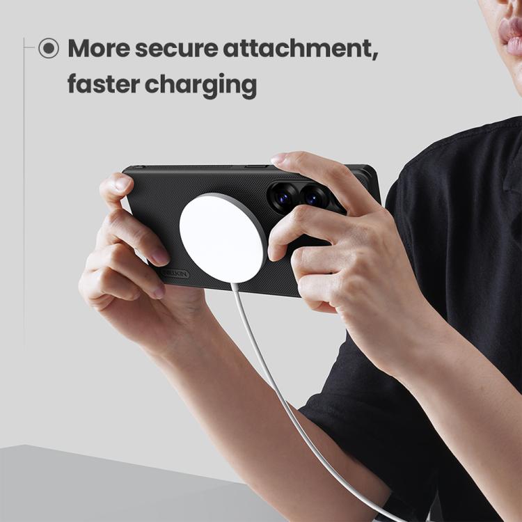 For Samsung Galaxy S25 Ultra 5G NILLKIN Frosted Shield Pro Magnetic Magsafe Phone Case(Black) - Galaxy S25 Ultra 5G Cases by NILLKIN | Online Shopping UK | buy2fix