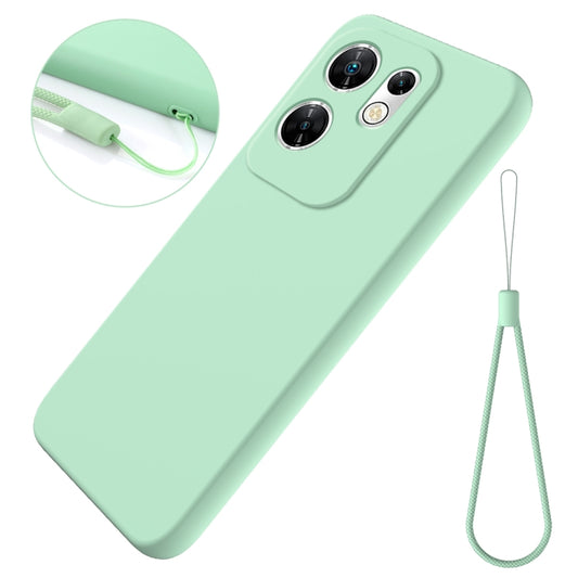 For Infinix Zero 30 4G Solid Color Liquid Silicone Dropproof Full Coverage Phone Case(Green) by buy2fix