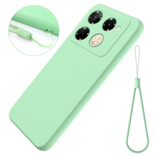 For Infinix Note 40 Pro 5G / 40 Pro+ 5G Solid Color Liquid Silicone Dropproof Full Coverage Phone Case(Green) by buy2fix
