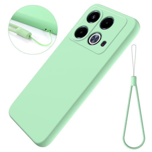 For Infinix Note 40 4G Solid Color Liquid Silicone Dropproof Full Coverage Phone Case(Green) by buy2fix
