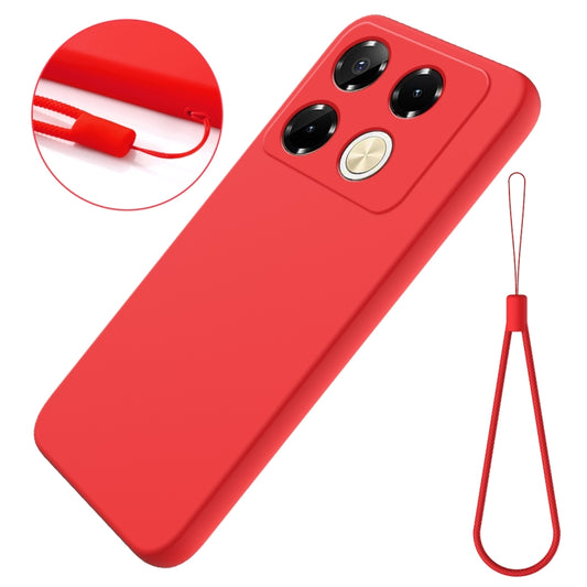 For Infinix Note 40 Pro 4G Solid Color Liquid Silicone Dropproof Full Coverage Phone Case(Red) by buy2fix