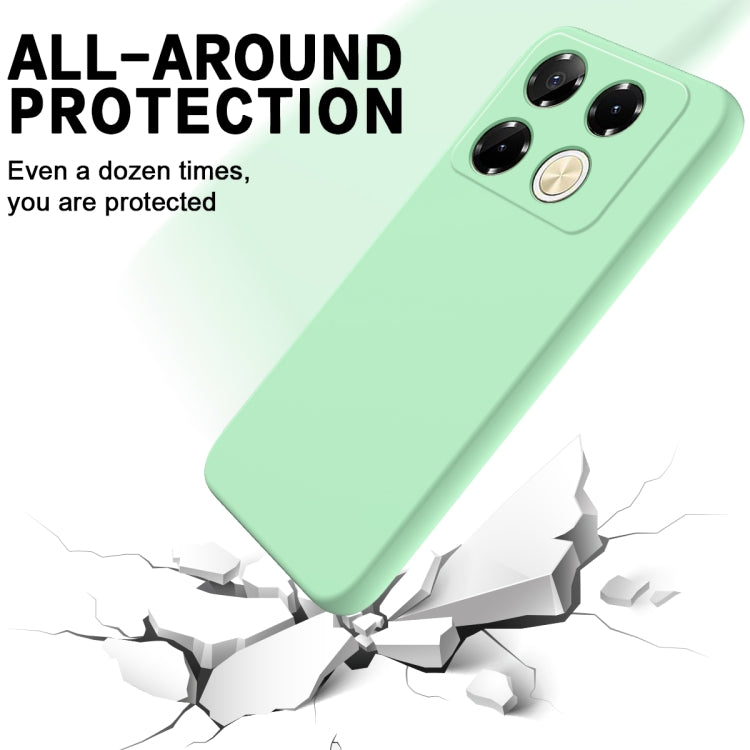 For Infinix Note 40 Pro 4G Solid Color Liquid Silicone Dropproof Full Coverage Protective Case(Green) - Infinix Cases by buy2fix | Online Shopping UK | buy2fix