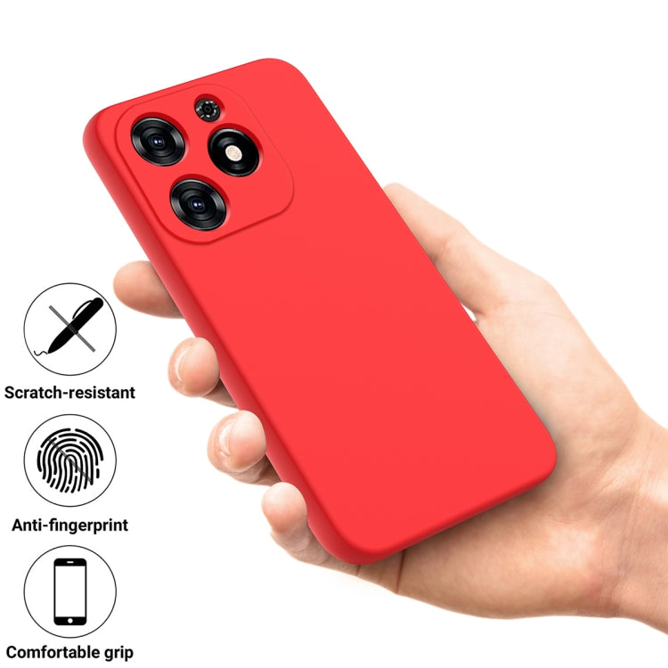 For Tecno Spark 20C/Go 2024 Solid Color Liquid Silicone Dropproof Full Coverage Protective Case(Red) by buy2fix