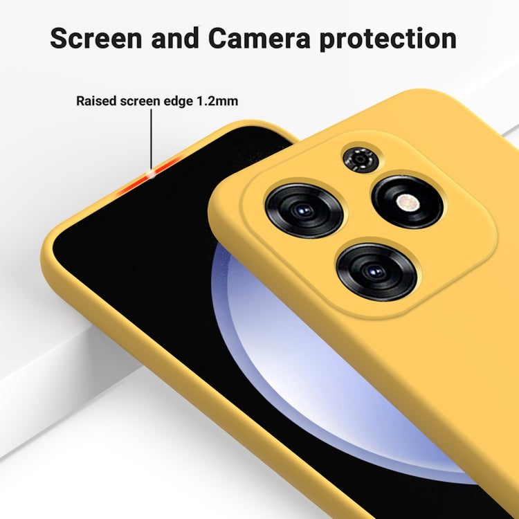 For Tecno Spark 20C/Go 2024 Solid Color Liquid Silicone Dropproof Full Coverage Protective Case(Yellow) by buy2fix
