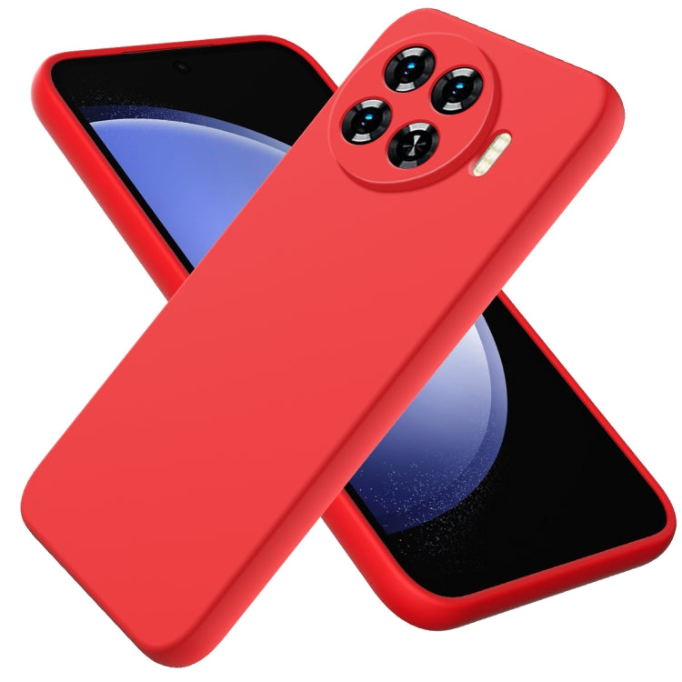 For Tecno Spark 20 Pro+ Solid Color Liquid Silicone Dropproof Full Coverage Protective Case(Red) - Tecno Cases by buy2fix | Online Shopping UK | buy2fix