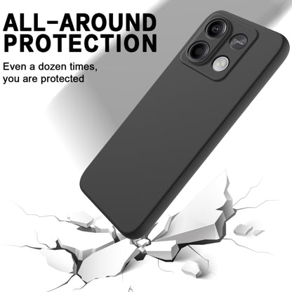 For Xiaomi Redmi Note 13 5G Global Solid Color Liquid Silicone Dropproof Full Coverage Phone Case(Black) - Note 13 Cases by buy2fix | Online Shopping UK | buy2fix