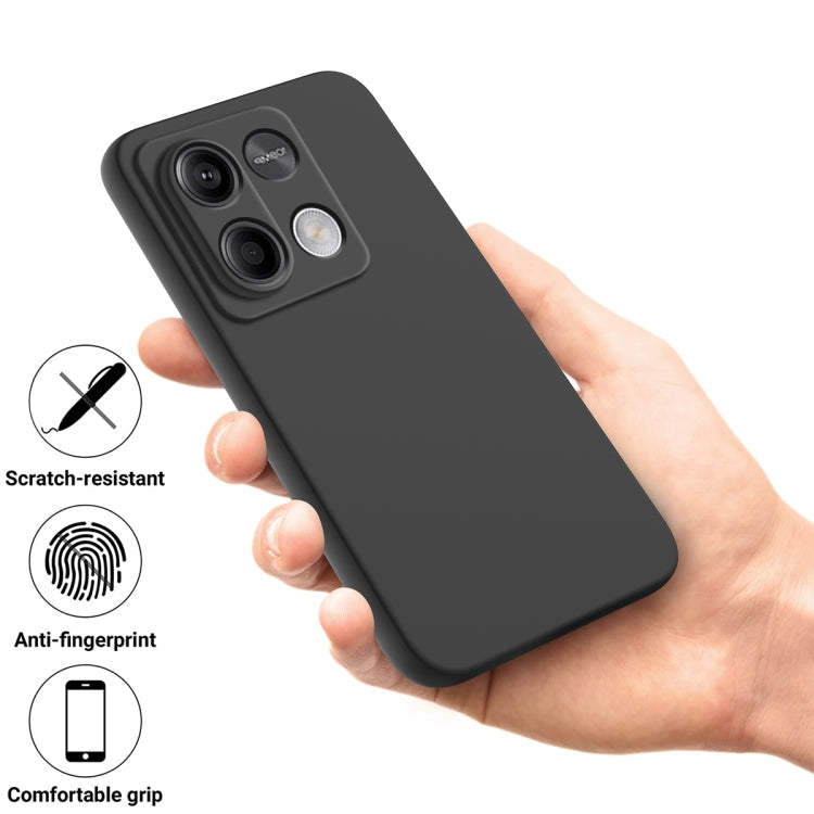 For Xiaomi Redmi Note 13 5G Global Solid Color Liquid Silicone Dropproof Full Coverage Phone Case(Black) - Note 13 Cases by buy2fix | Online Shopping UK | buy2fix