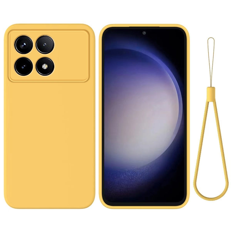 For Xiaomi Poco X6 Pro 5G/Redmi K70E Solid Color Liquid Silicone Dropproof Full Coverage Phone Case(Yellow) - K70E Cases by buy2fix | Online Shopping UK | buy2fix