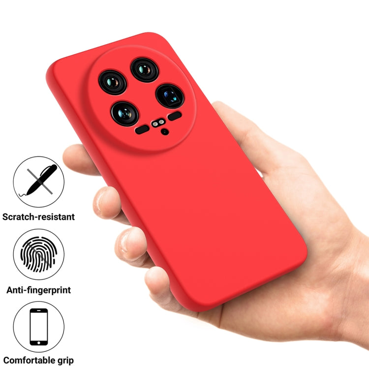 For Xiaomi 14 Ultra Solid Color Liquid Silicone Dropproof Full Coverage Phone Case(Red) - 14 Ultra Cases by buy2fix | Online Shopping UK | buy2fix