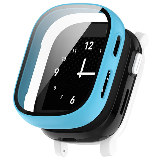 For Xplora X6 PC + Tempered Film Integrated Watch Protective Case(Blue)