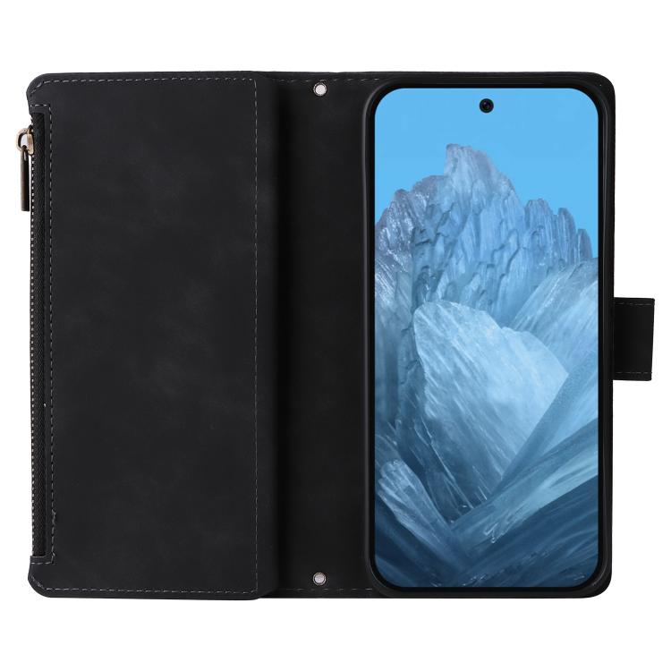 For Google Pixel 10 / 10 Pro Multifunctional Multi-Card Wallet Phone Leather Case(Black) - Google Cases by buy2fix | Online Shopping UK | buy2fix