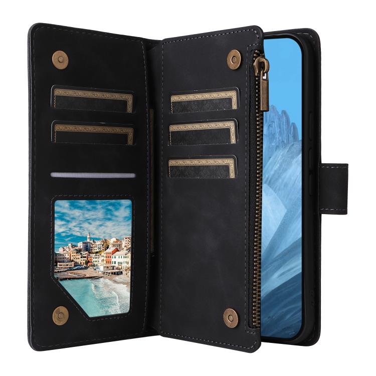 For Google Pixel 10 / 10 Pro Multifunctional Multi-Card Wallet Phone Leather Case(Black) - Google Cases by buy2fix | Online Shopping UK | buy2fix