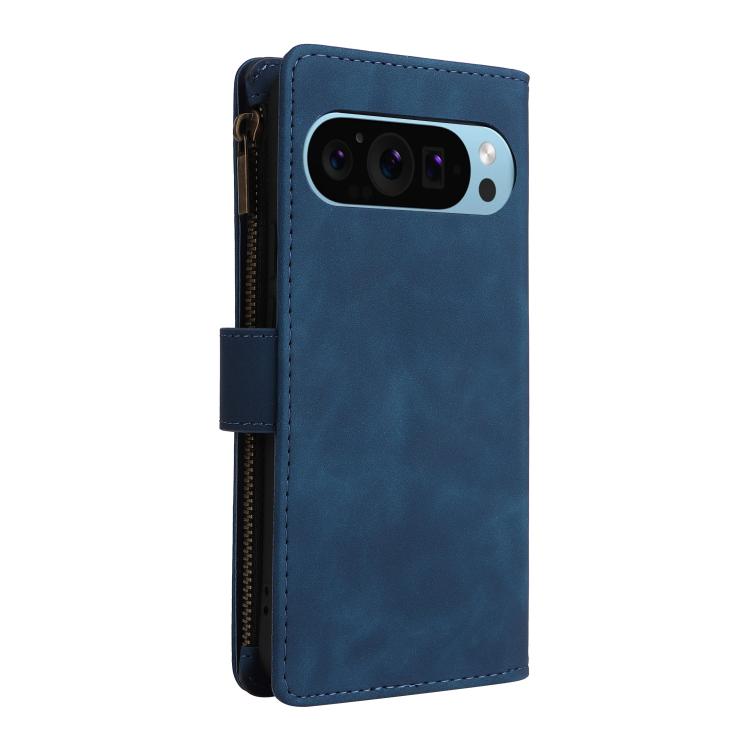 For Google Pixel 10 / 10 Pro Multifunctional Multi-Card Wallet Phone Leather Case(Blue) - Google Cases by buy2fix | Online Shopping UK | buy2fix