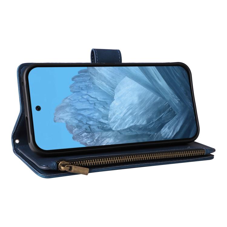 For Google Pixel 10 / 10 Pro Multifunctional Multi-Card Wallet Phone Leather Case(Blue) - Google Cases by buy2fix | Online Shopping UK | buy2fix