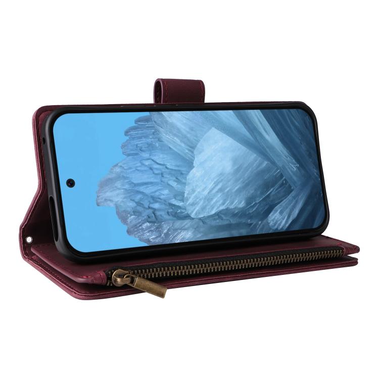 For Google Pixel 10 / 10 Pro Multifunctional Multi-Card Wallet Phone Leather Case(Wine Red) - Google Cases by buy2fix | Online Shopping UK | buy2fix
