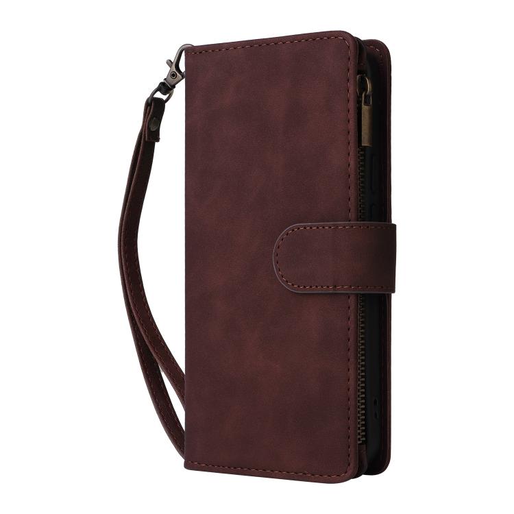 For Google Pixel 10 / 10 Pro Multifunctional Multi-Card Wallet Phone Leather Case(Coffee) - Google Cases by buy2fix | Online Shopping UK | buy2fix