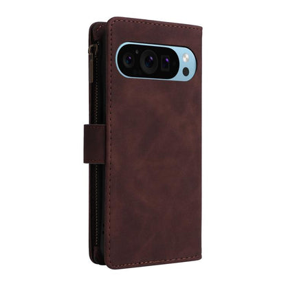 For Google Pixel 10 / 10 Pro Multifunctional Multi-Card Wallet Phone Leather Case(Coffee) - Google Cases by buy2fix | Online Shopping UK | buy2fix
