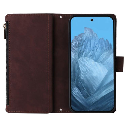 For Google Pixel 10 / 10 Pro Multifunctional Multi-Card Wallet Phone Leather Case(Coffee) - Google Cases by buy2fix | Online Shopping UK | buy2fix