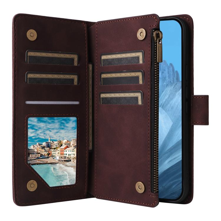 For Google Pixel 10 / 10 Pro Multifunctional Multi-Card Wallet Phone Leather Case(Coffee) - Google Cases by buy2fix | Online Shopping UK | buy2fix