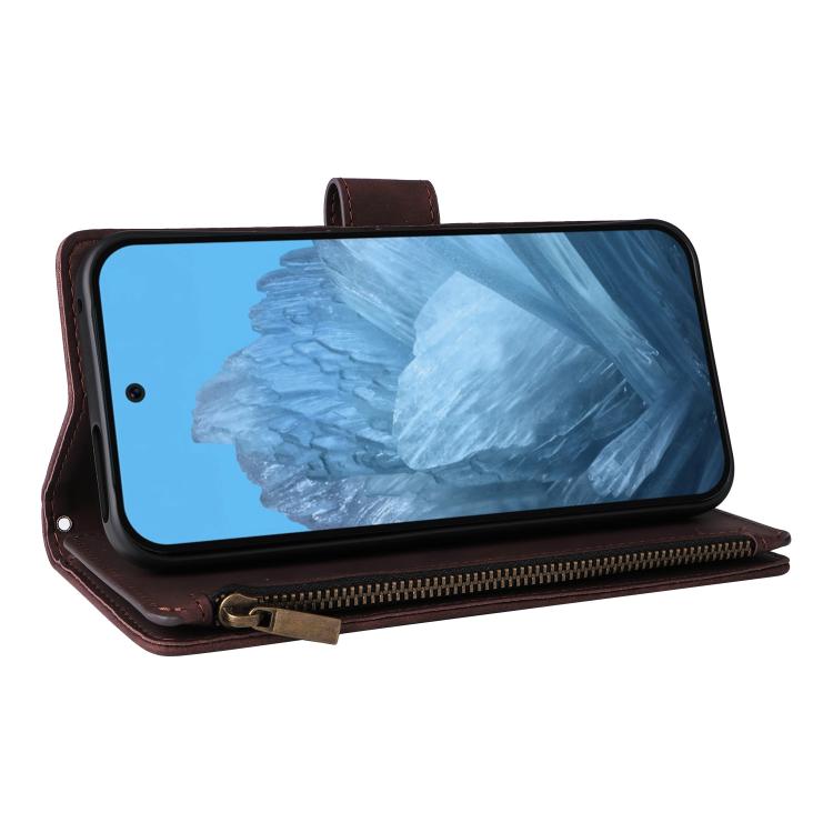 For Google Pixel 10 / 10 Pro Multifunctional Multi-Card Wallet Phone Leather Case(Coffee) - Google Cases by buy2fix | Online Shopping UK | buy2fix