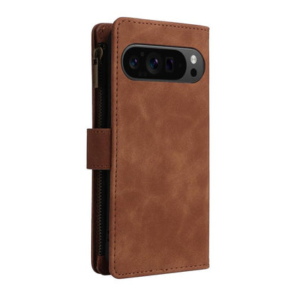 For Google Pixel 10 Pro XL Multifunctional Multi-Card Wallet Phone Leather Case(Brown) - Google Cases by buy2fix | Online Shopping UK | buy2fix