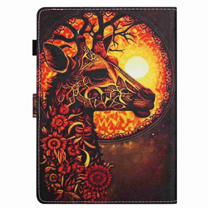 For 10 inch Painted Pattern Stitching Leather Tablet Case(Flower Deer) - 10 - 11 inch by buy2fix | Online Shopping UK | buy2fix