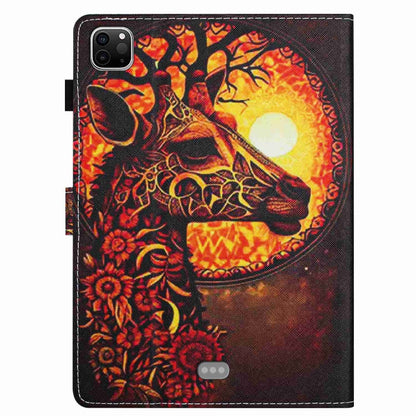 For iPad 11 Pro 2024 / 2020 / Air 4 10.9 Painted Pattern Stitching Smart Leather Tablet Case(Flower Deer) by buy2fix