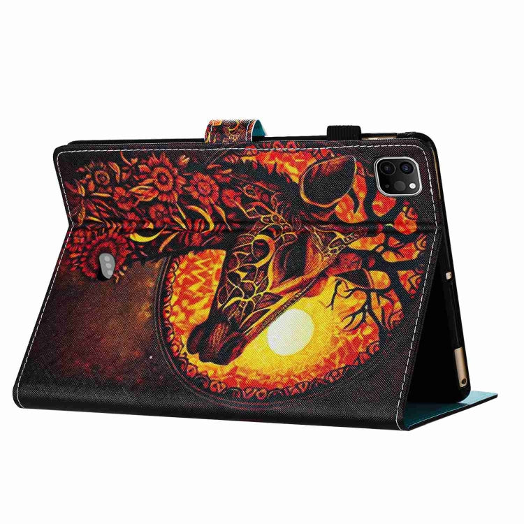 For iPad 11 Pro 2024 / 2020 / Air 4 10.9 Painted Pattern Stitching Smart Leather Tablet Case(Flower Deer) by buy2fix