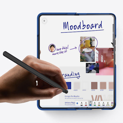 For Samsung Galaxy Z Fold3 Integrated Skin Feel PC Phone Case with Pen / Pen Box(Light Green) by buy2fix