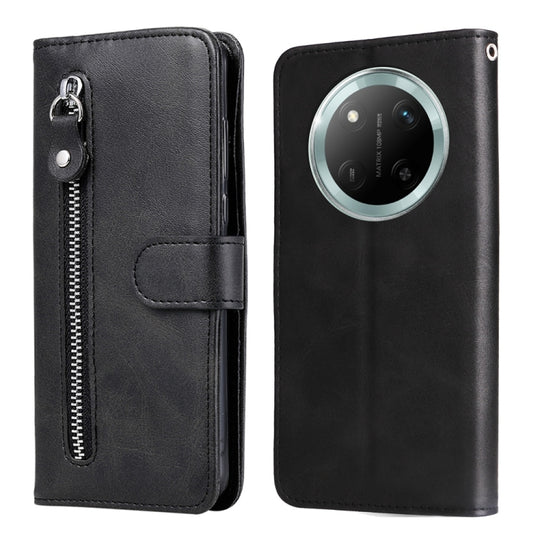 For Honor X9c / Magic7 Lite Fashion Calf Texture Zipper Leather Phone Case(Black)
