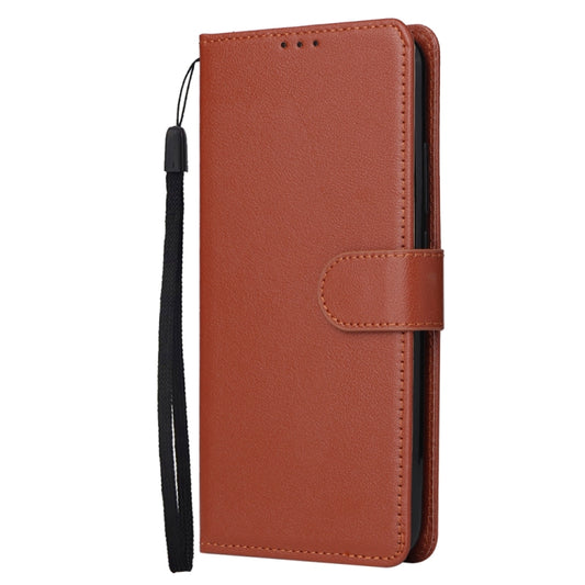 For Xiaomi Redmi Note 13 5G Multifunctional Horizontal Flip Leather Phone Case with Three Card Slot(Brown) by buy2fix