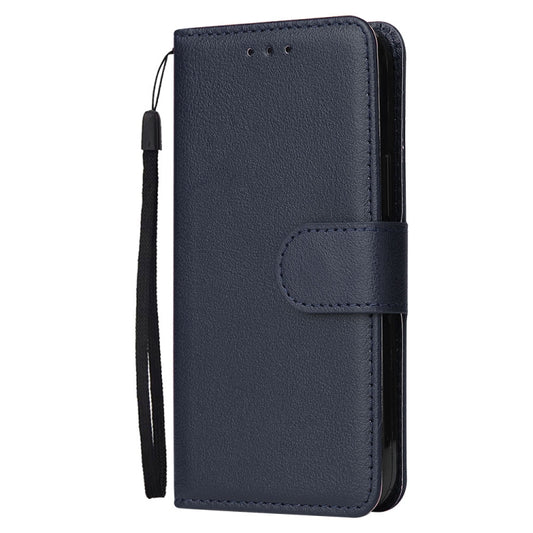For Xiaomi Redmi 12 4G/5G/Note 12R Multifunctional Horizontal Flip Leather Phone Case with Three Card Slot(Blue) by buy2fix