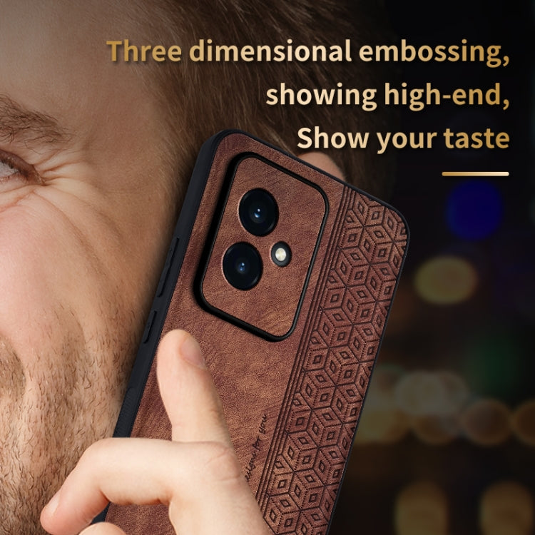 For Honor 100 AZNS 3D Embossed Skin Feel Phone Case(Black) - Honor Cases by AZNS | Online Shopping UK | buy2fix