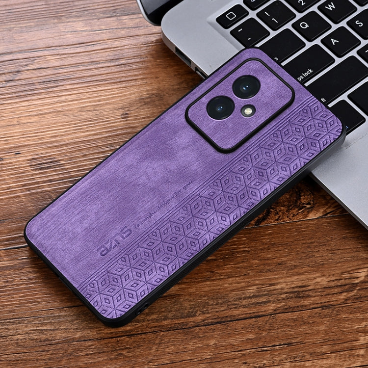 For Honor 100 AZNS 3D Embossed Skin Feel Phone Case(Purple) - Honor Cases by AZNS | Online Shopping UK | buy2fix