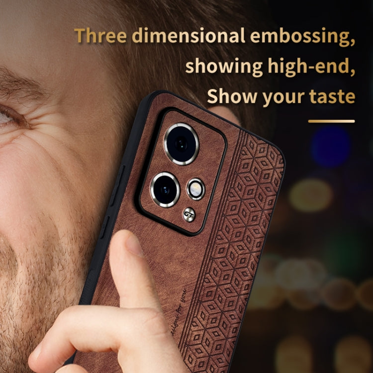 For Honor 90 GT AZNS 3D Embossed Skin Feel Phone Case(Brown) - Honor Cases by AZNS | Online Shopping UK | buy2fix