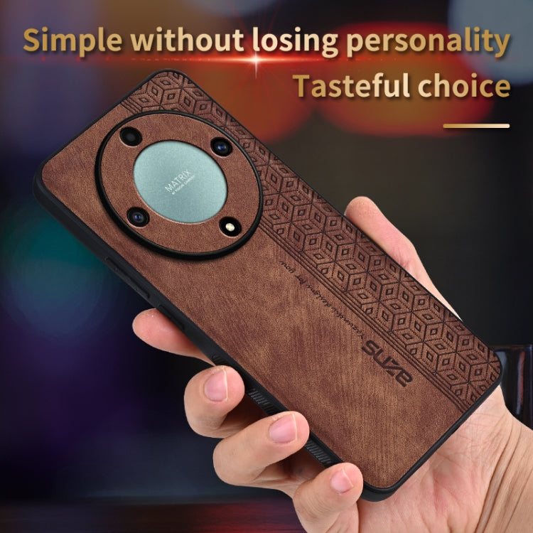 For Honor X9b AZNS 3D Embossed Skin Feel Phone Case(Dark Green) - Honor Cases by AZNS | Online Shopping UK | buy2fix