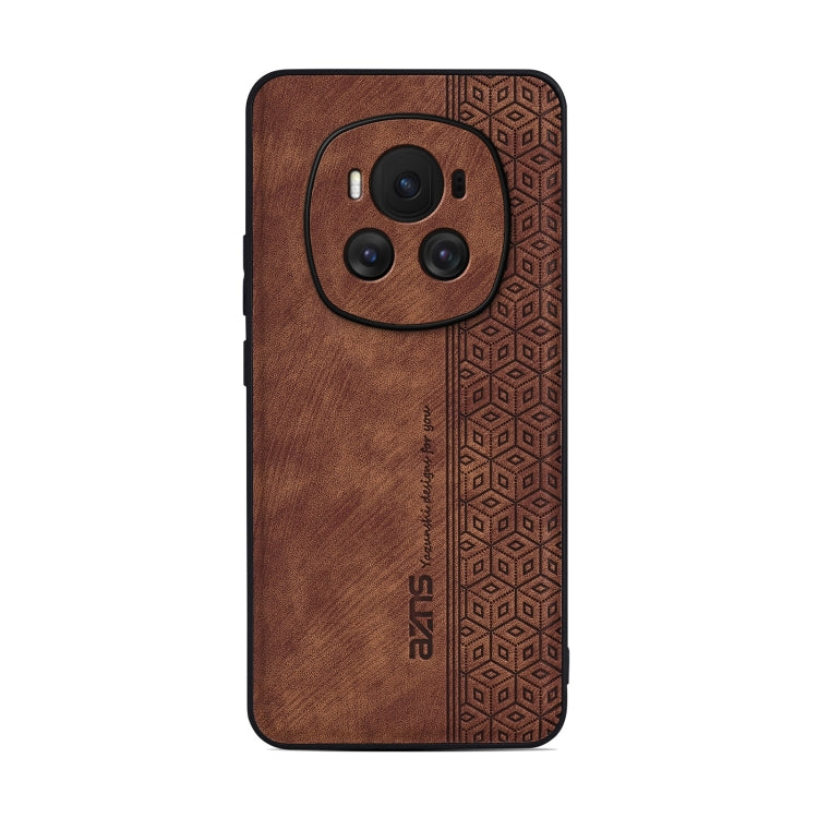 For Honor Magic6 AZNS 3D Embossed Skin Feel Phone Case(Brown) - Honor Cases by AZNS | Online Shopping UK | buy2fix