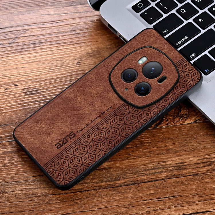 For Honor Magic6 Pro AZNS 3D Embossed Skin Feel Phone Case(Brown) - Honor Cases by AZNS | Online Shopping UK | buy2fix