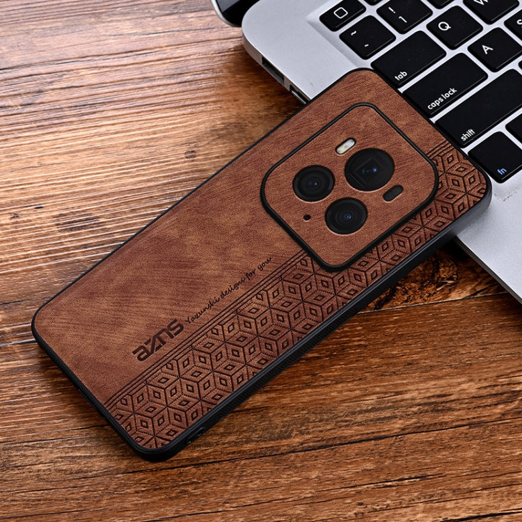 For Honor Magic6 Ultimate AZNS 3D Embossed Skin Feel Phone Case(Brown) - Honor Cases by AZNS | Online Shopping UK | buy2fix