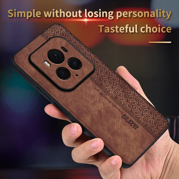 For Honor Magic6 Ultimate AZNS 3D Embossed Skin Feel Phone Case(Brown) - Honor Cases by AZNS | Online Shopping UK | buy2fix