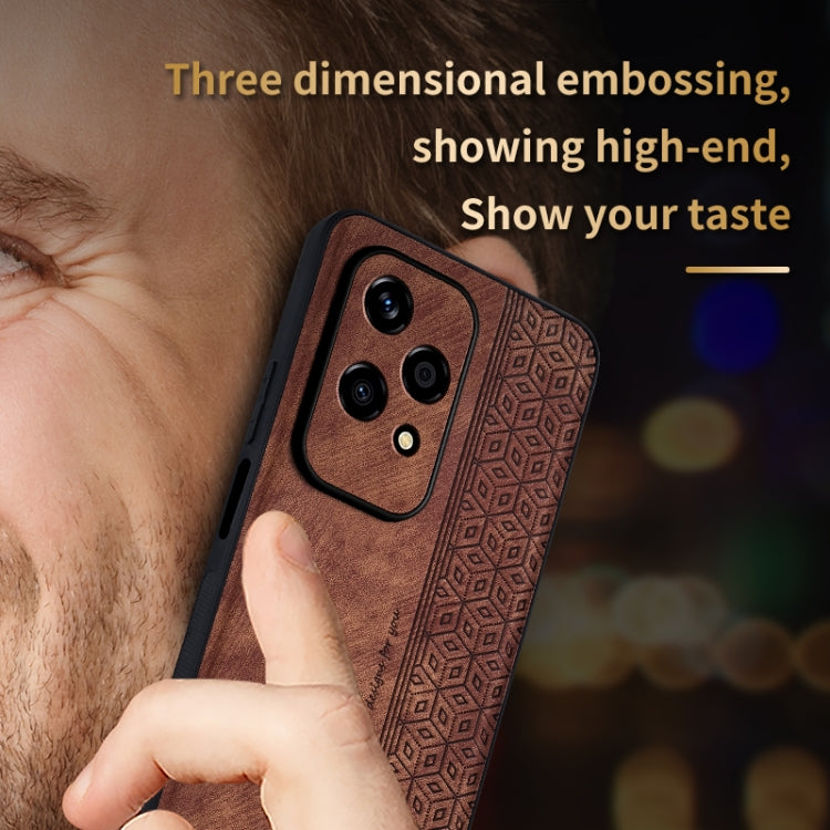 For Honor 200 Lite Global AZNS 3D Embossed Skin Feel Phone Case(Dark Green) - Honor Cases by AZNS | Online Shopping UK | buy2fix