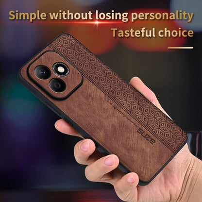 For Honor X60i AZNS 3D Embossed Skin Feel Phone Case(Brown) - Honor Cases by AZNS | Online Shopping UK | buy2fix