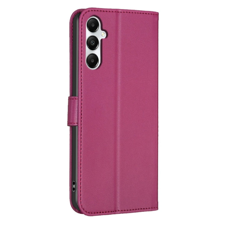 For Samsung Galaxy A55 Four-leaf Embossed Leather Phone Case(Rose Red) by buy2fix