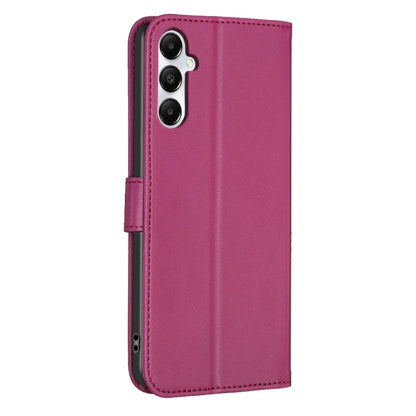 For Samsung Galaxy A55 Four-leaf Embossed Leather Phone Case(Rose Red) by buy2fix