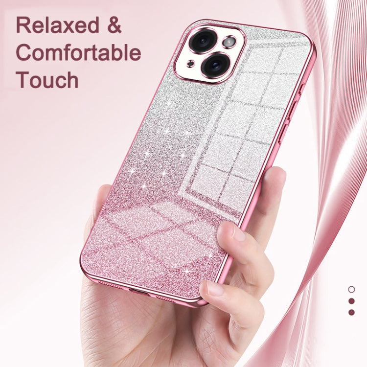 For iPhone 16 Pro Gradient Glitter Powder Electroplated Phone Case(Purple) - iPhone 16 Pro Cases by buy2fix | Online Shopping UK | buy2fix