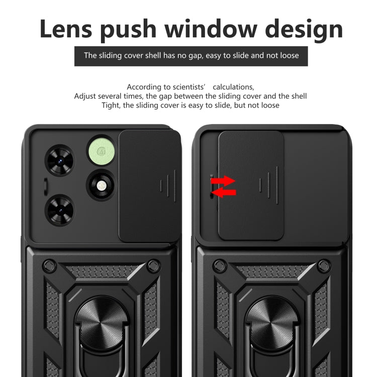 For Tecno Spark Go 2024 / Spark 20 Sliding Camera Cover Design TPU+PC Phone Case(Black) by buy2fix