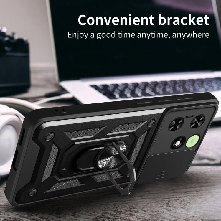 For Tecno Spark Go 2024 / Spark 20 Sliding Camera Cover Design TPU+PC Phone Case(Black) by buy2fix