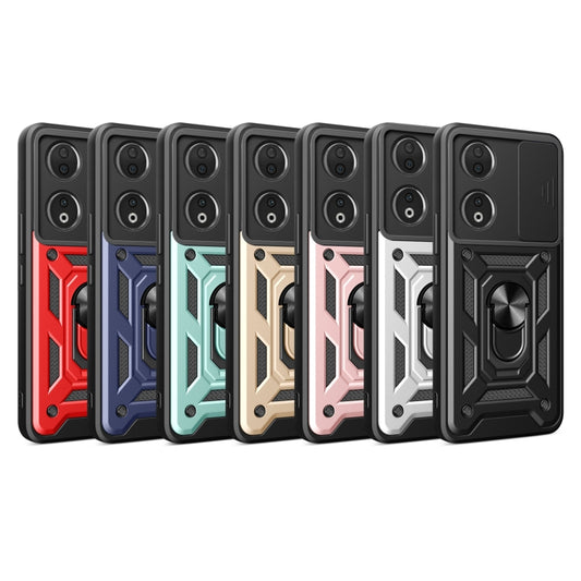 For Honor 90 5G Sliding Camera Cover Design TPU+PC Phone Case(Silver) by buy2fix