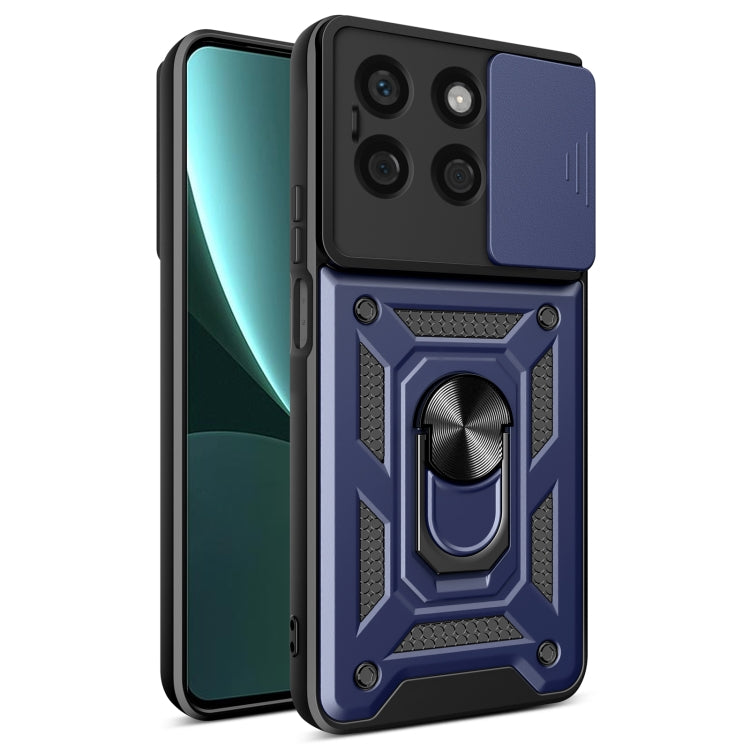 For Honor X8b Sliding Camera Cover Design TPU+PC Phone Case(Blue) - Honor Cases by buy2fix | Online Shopping UK | buy2fix